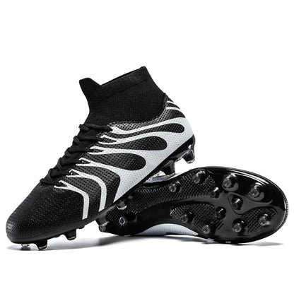 DGJG Soccer Shoes for Man Unisex Soccer Cleats Black