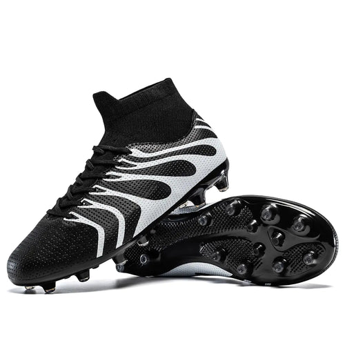 DGJG Soccer Shoes for Man Unisex Soccer Cleats Black