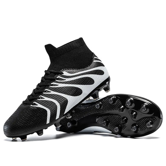DGJG Soccer Shoes for Man Unisex Soccer Cleats Black